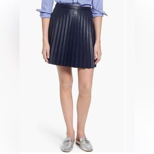 J.Crew Faux Leather Pleat Miniskirt size 2